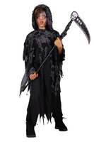 Halloween Kostuum - De Dood Zwart - met Zeis - Jongens