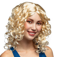 Dames Pruik - Cocktail Blond Krullen - Jaren 80 Disco Dames Pruik - Cocktail Blond Krullen - Jaren 80 Disco
