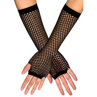 Net Handschoenen - Lang Model - Zwart - Elastaan Net Handschoenen - Lang Model - Zwart - Elastaan