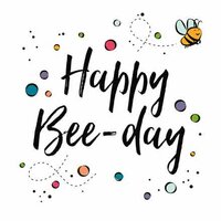 Wenskaart Verjaardag - Happy Bee-day - Met Envelop