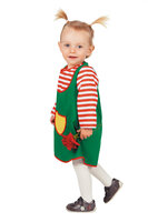 Jurkje groen met gestreept shirtje baby Jurkje groen met gestreept shirtje baby