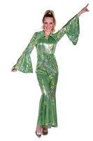 Catsuit Disco Groen - Jaren 80 & 90 - Dames
