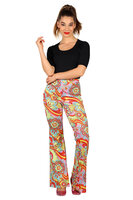 Damesbroek - Hippie Broek Flower Power - Jaren 60 & 70