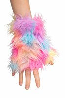 Vingerloze Handschoenen Pluche Pastel