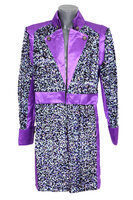 Carnavalsjas Heren - Sequin Paars-Wit Carnavalsjas Heren - Sequin Paars-Wit