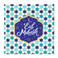 Eid Mubarak Servetten blauw-goud