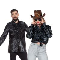 Blouse Ruches - Jaren 80 & 90 - Zwart Satijn - Volwassenen Blouse Ruches - Jaren 80 & 90 - Zwart Satijn - Volwassenen