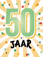 Verjaardagskaart XL - Verjaardag 50 Jaar - Met Envelop Verjaardagskaart XL - Verjaardag 50 Jaar - Met Envelop
