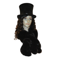 Happy Sjaal - Zwart - Pluche