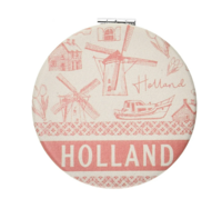 Spiegel rond Holland roze