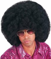 Afro pruik zwart XL Afro pruik zwart XL
