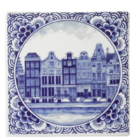 Tegel Grachtenpanden - Delfts Blauw