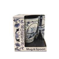 Souvenir Mok - Giftset Mok - Lepel - Delftsblauw