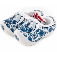 Souvenir Houten Klomp - Delftsblauw - 6 cm