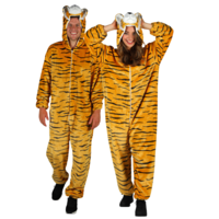 Onesie Dierenkostuum - Tijger Pluche - Volwassenen Onesie Dierenkostuum - Tijger Pluche - Volwassenen