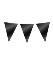 Vlaggenlijn Folie Zwart - 10 meter