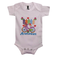 Romper - Amsterdam Fiets - Wit - Baby's