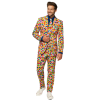 Opposuits Carnavalskleding Heren - Confetteroni - 3-delig Opposuits Carnavalskleding Heren - Confetteroni - 3-delig