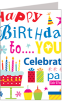 Verjaardagskaart Happy Birthday To You - XL Kaart Verjaardagskaart Happy Birthday To You - XL Kaart