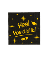 Servetten Classy - You Did It - Zwart-Goud - 16 stuks Servetten Classy - You Did It - Zwart-Goud - 16 stuks