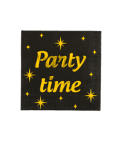 Servetten Classy - Party Time - Zwart-Goud - 16 stuks