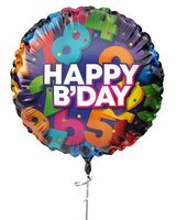 Folieballon Cijfers - Happy Birthday - 45 cm - Helium- en Luchtvulling Folieballon Cijfers - Happy Birthday - 45 cm - Helium- en Luchtvulling