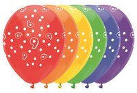 Ballonnen 9 jaar - 6 stuks - Lucht en Helium vulling Ballonnen 9 jaar - 6 stuks - Lucht en Helium vulling