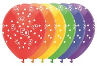 Ballonnen 50 jaar - 6 stuks - Lucht en Helium vulling Ballonnen 50 jaar - 6 stuks - Lucht en Helium vulling