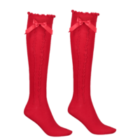 Oktoberfest Kniekousen Rood - Met Strik Rood - Dames Oktoberfest Kniekousen Rood - Met Strik Rood - Dames