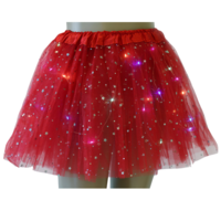 Rokje Tule Glitter Rood - met Licht - Kinderen