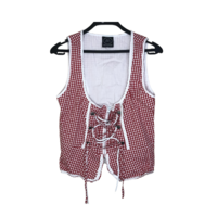 Tweedehands - Zo goed als nieuw - Dirndl Blouse Rood-Wit Dames - maat L