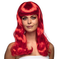 Dames Pruik Chique Rood Dames Pruik Chique Rood