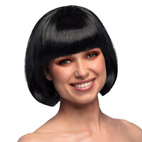 Dames Pruik - Cabaret Zwart - Bobline - Volwassenen Dames Pruik - Cabaret Zwart - Bobline - Volwassenen