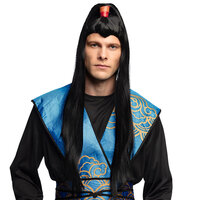 Heren Pruik - Samurai Zwart - Ninja Lang Haar Heren Pruik - Samurai Zwart - Ninja Lang Haar