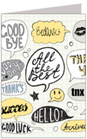Wenskaart Bedankt - All The Best  - XL Kaart Wenskaart Bedankt - All The Best  - XL Kaart