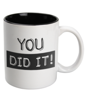 Mok Geslaagd - Yes You Did It - Keramiek - Zwart-Wit