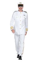 Navy Officier Kostuum Luxe Wit - Heren Navy Officier Kostuum Luxe Wit - Heren
