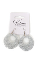 Oorbellen Rond Zilver Glitter Oorbellen Rond Zilver Glitter