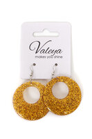 Oorbellen Rond Goud Glitter Oorbellen Rond Goud Glitter