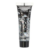 Moonglow - Chunky Gel Holografisch Glitters Tube Zilver - 12 ml
