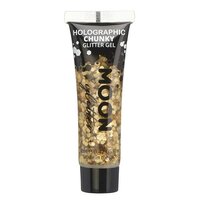 Moonglow - Chunky Gel Holografisch Glitters Tube Goud - 12 ml
