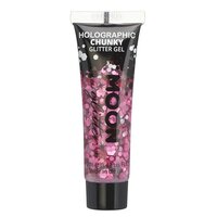 Moonglow - Chunky Gel Holografisch Glitters Tube Roze - 12 ml