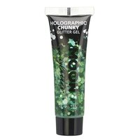 Moonglow - Chunky Gel Holografisch Glitters Tube Groen - 12 ml