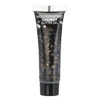 Moonglow - Chunky Gel Holografisch Glitters Tube Zwart - 12 ml