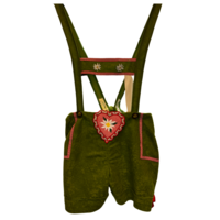 Tweedekans - nieuw - Dames lederhosen groen - Maat S