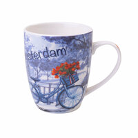 Souvenir Mok - Beker Amsterdamse Fiets - Delftsblauw