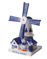 Molen Kussend Paartje Groot 15 cm - Delfts Blauw