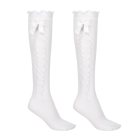 Oktoberfest Kniekousen Wit - Met Strik Wit - Dames Oktoberfest Kniekousen Wit - Met Strik Wit - Dames