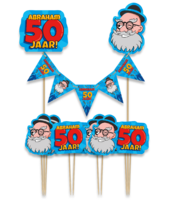Abraham Taart Decoratie Cartoon - 50 jaar Abraham Taart Decoratie Cartoon - 50 jaar