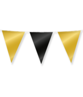 Vlaggenlijn - Goud-Zwart - 10 meter